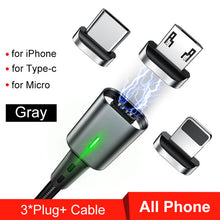 Load image into Gallery viewer, Micro USB Cable for iPhone Samsung Xiaomi Fast Magnetic Phone Charging Cord
