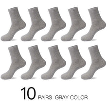 Load image into Gallery viewer, HSS 2020 Men's Cotton Socks New styles 10 Pairs / Lot Black Business Men Socks Breathable Spring Summer for Male US size(6.5-12)