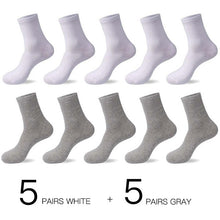 Load image into Gallery viewer, HSS 2020 Men's Cotton Socks New styles 10 Pairs / Lot Black Business Men Socks Breathable Spring Summer for Male US size(6.5-12)