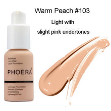 Load image into Gallery viewer, PHOERA Foundation Makeup 30ml Soft Matte Long Wear Oil Control Concealer Liquid Foundation Cream Fashion Womens maquillage