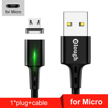 Load image into Gallery viewer, Micro USB Cable for iPhone Samsung Xiaomi Fast Magnetic Phone Charging Cord
