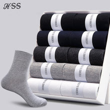 Load image into Gallery viewer, HSS 2020 Men&#39;s Cotton Socks New styles 10 Pairs / Lot Black Business Men Socks Breathable Spring Summer for Male US size(6.5-12)
