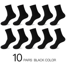 Load image into Gallery viewer, HSS 2020 Men&#39;s Cotton Socks New styles 10 Pairs / Lot Black Business Men Socks Breathable Spring Summer for Male US size(6.5-12)
