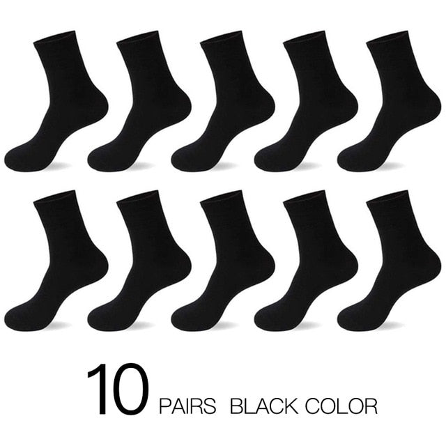 HSS 2020 Men's Cotton Socks New styles 10 Pairs / Lot Black Business Men Socks Breathable Spring Summer for Male US size(6.5-12)