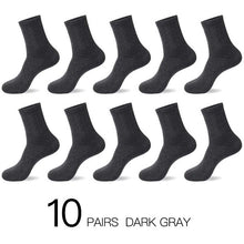 Load image into Gallery viewer, HSS 2020 Men&#39;s Cotton Socks New styles 10 Pairs / Lot Black Business Men Socks Breathable Spring Summer for Male US size(6.5-12)
