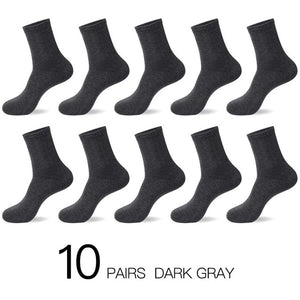 HSS 2020 Men's Cotton Socks New styles 10 Pairs / Lot Black Business Men Socks Breathable Spring Summer for Male US size(6.5-12)