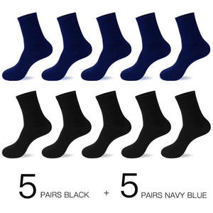 HSS 2020 Men's Cotton Socks New styles 10 Pairs / Lot Black Business Men Socks Breathable Spring Summer for Male US size(6.5-12)