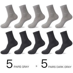 HSS 2020 Men's Cotton Socks New styles 10 Pairs / Lot Black Business Men Socks Breathable Spring Summer for Male US size(6.5-12)