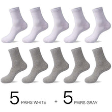 Load image into Gallery viewer, HSS 2020 Men&#39;s Cotton Socks New styles 10 Pairs / Lot Black Business Men Socks Breathable Spring Summer for Male US size(6.5-12)
