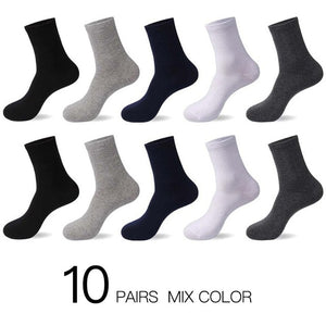 HSS 2020 Men's Cotton Socks New styles 10 Pairs / Lot Black Business Men Socks Breathable Spring Summer for Male US size(6.5-12)