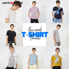 Load image into Gallery viewer, JackJones Men&#39;s Cotton T-shirt Solid Color Ice Cool Touch Fabric Men&#39;s Basic Top Fashion t shirt Jack Jones tshirt 220101546
