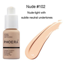 Load image into Gallery viewer, PHOERA Foundation Makeup 30ml Soft Matte Long Wear Oil Control Concealer Liquid Foundation Cream Fashion Womens maquillage
