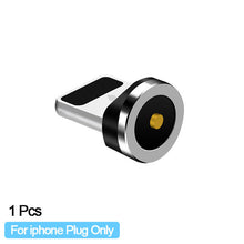 Load image into Gallery viewer, Round Magnetic Cable plug Type C Micro USB C 8 pin Plugs Fast Charging Adapter Phone Microusb Type-C Magnet Charger Plug
